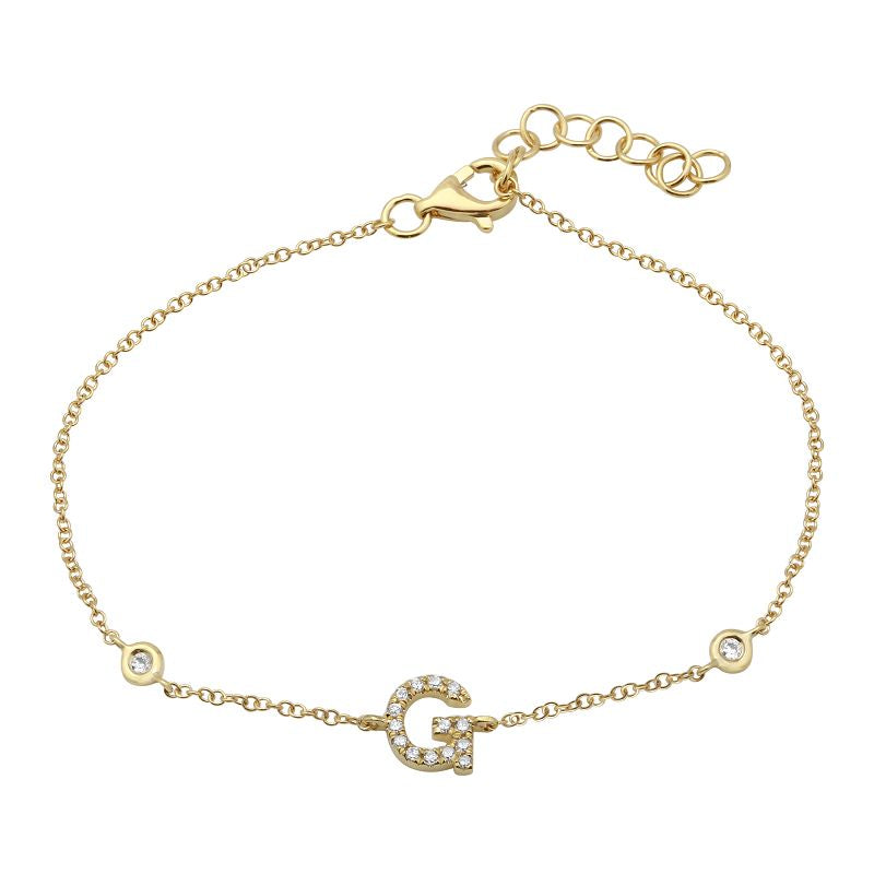 Initial Charm Link Bracelet.