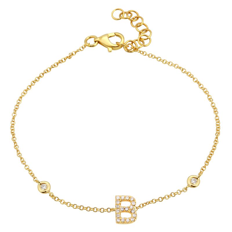 Initial Charm Link Bracelet.