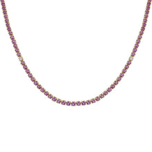 Lapis Gemstone Tennis Necklace.