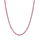 3 Prong Set Diamond Tennis Necklace.