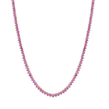 3 Prong Set Diamond Tennis Necklace.