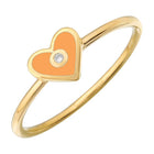 Color Enamel Heart Ring.