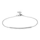 Curved Bar Link Bracelet.
