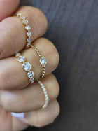 Diamond Bezel Stack Ring.
