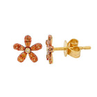 Rhodium Daisy Earrings.