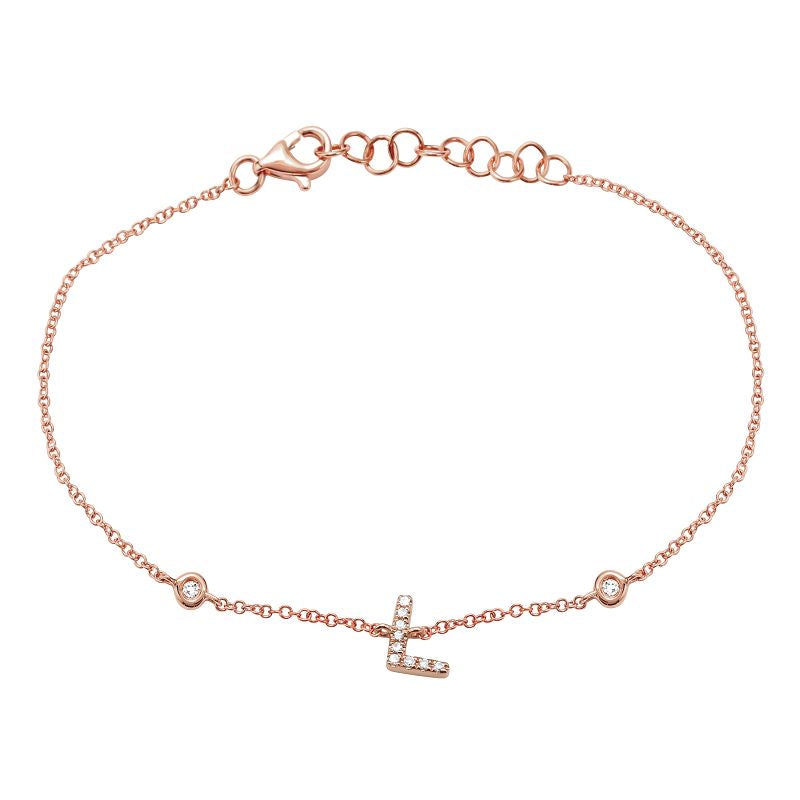 Initial Charm Link Bracelet.