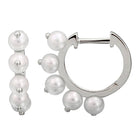 Gold Beaded Gem Hoops.