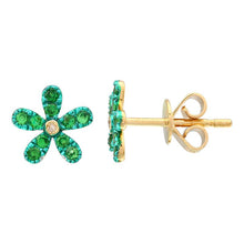 Rhodium Daisy Earrings.