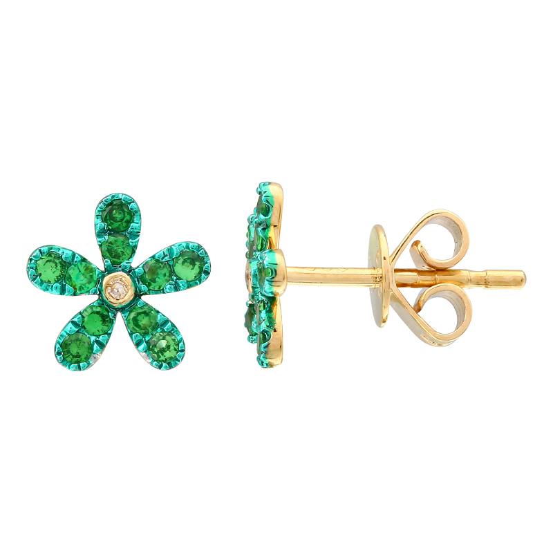Rhodium Daisy Earrings.