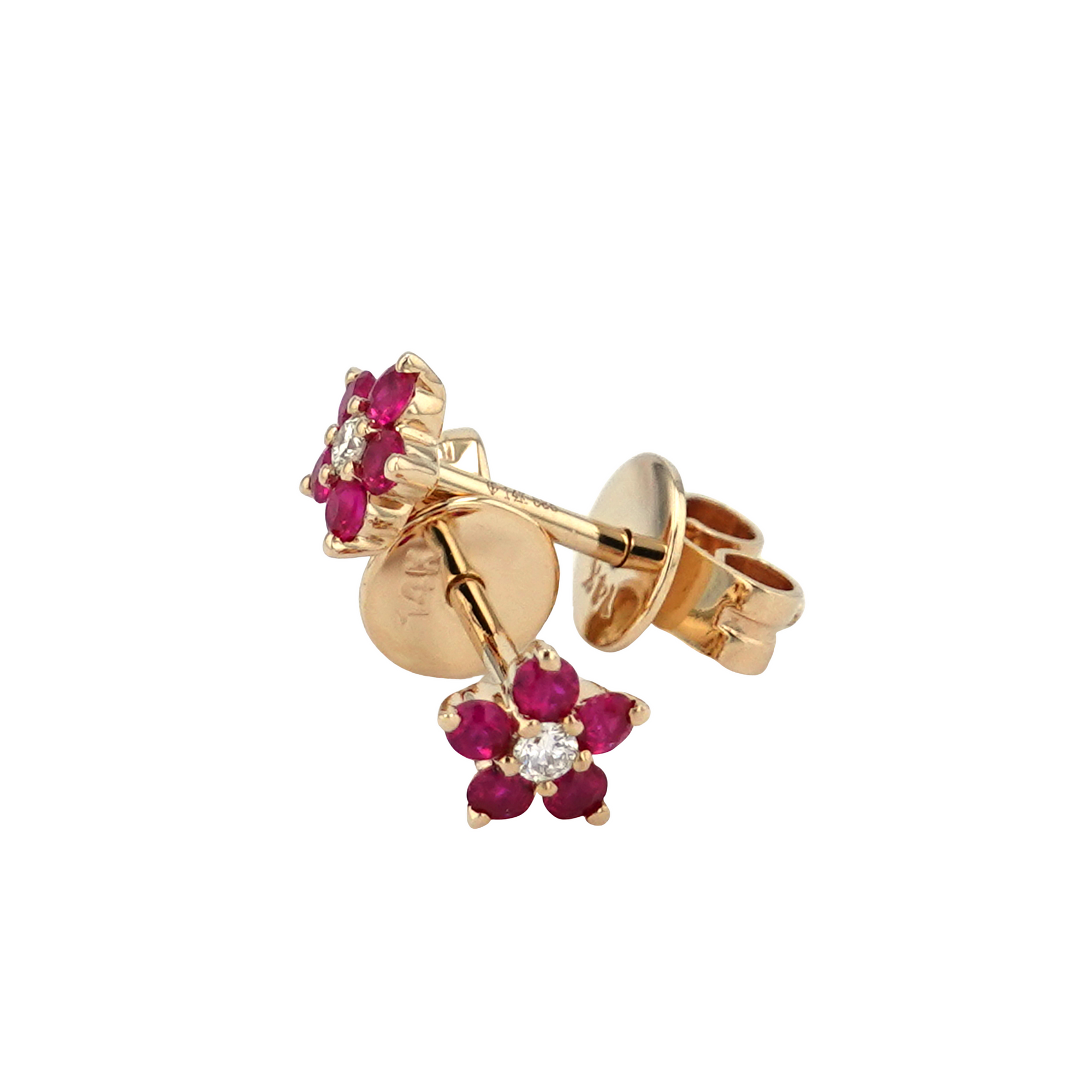 Gemstone Flower Studs.