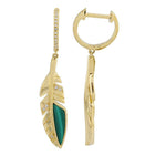 Malachite Leaf Diamond Lariat Necklace.