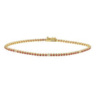 Crown Prong Gemstone Diamond Tennis Bracelet.
