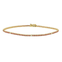 Crown Prong Gemstone Diamond Tennis Bracelet.