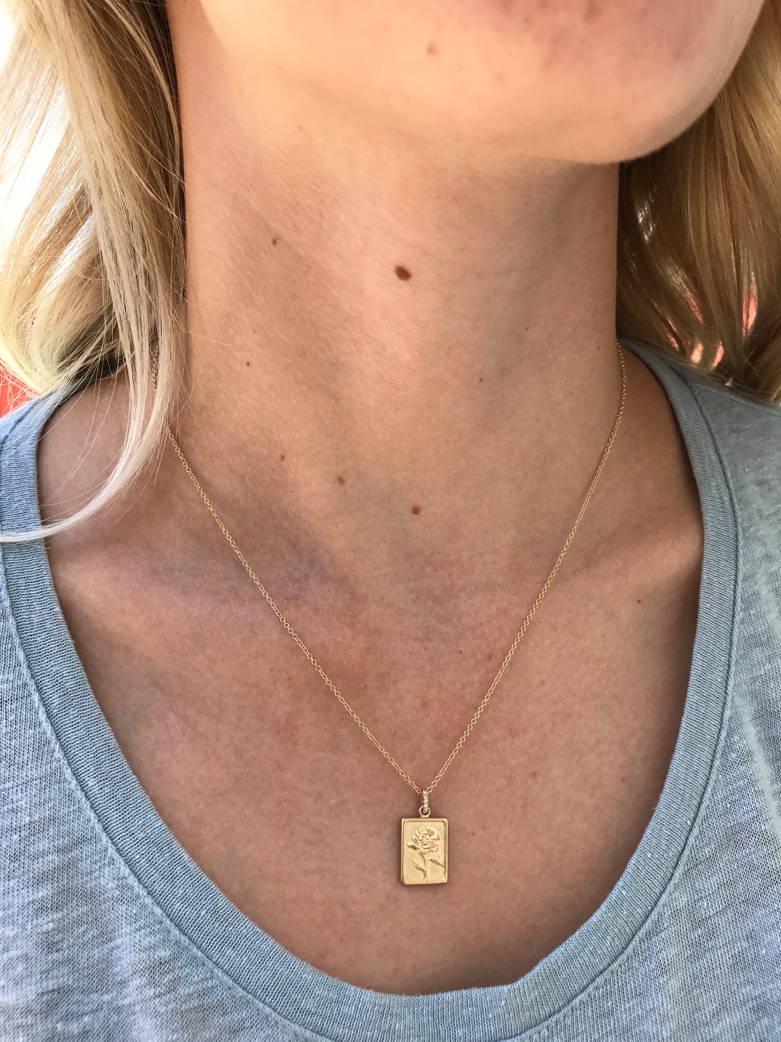 Rose Tag Pendant.