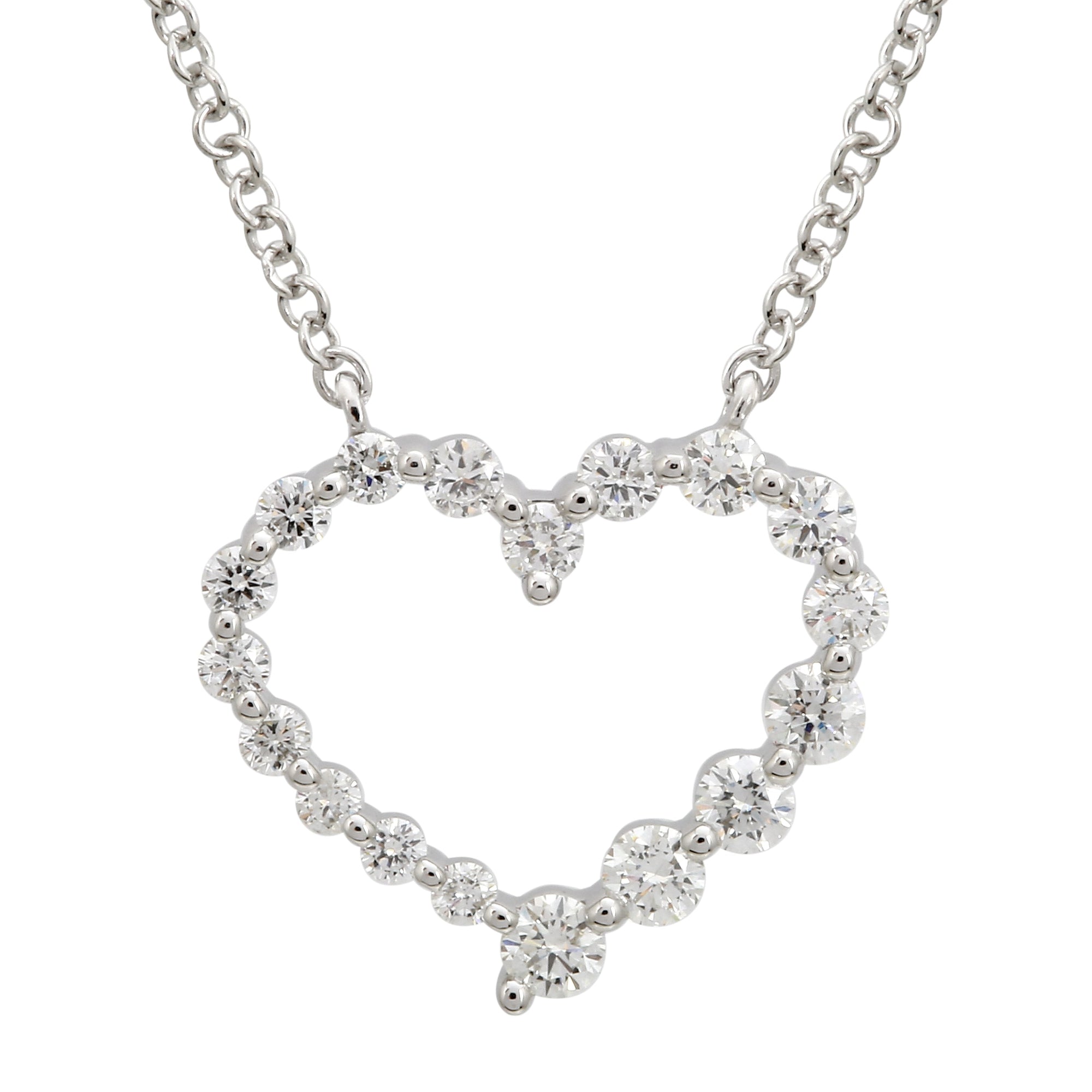 Diamond Open Heart Pendant.
