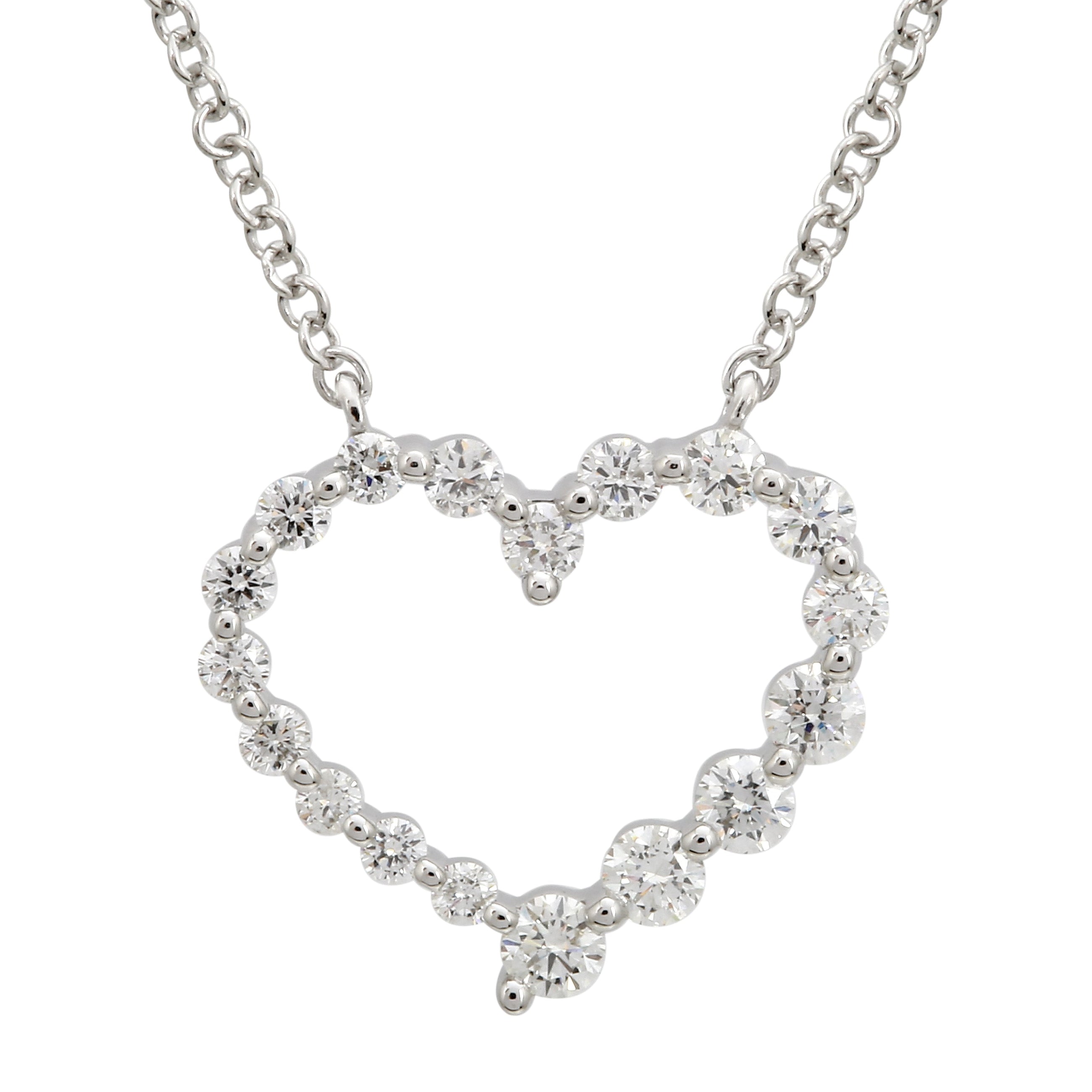 Diamond Open Heart Pendant.