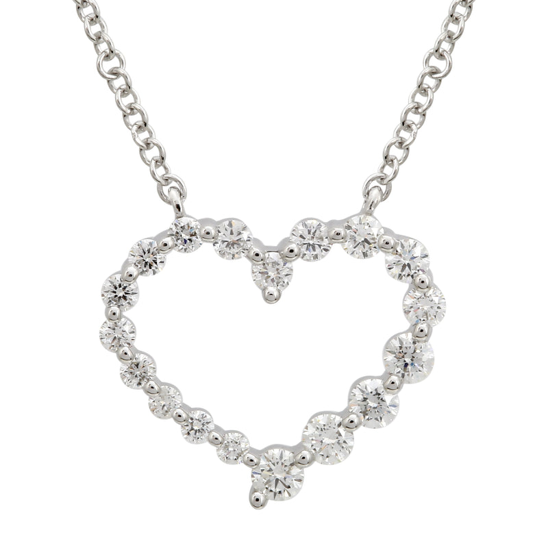 Diamond Open Heart Pendant.