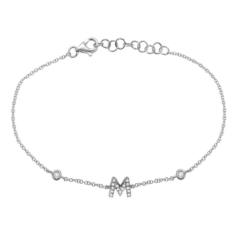 Initial Charm Link Bracelet.
