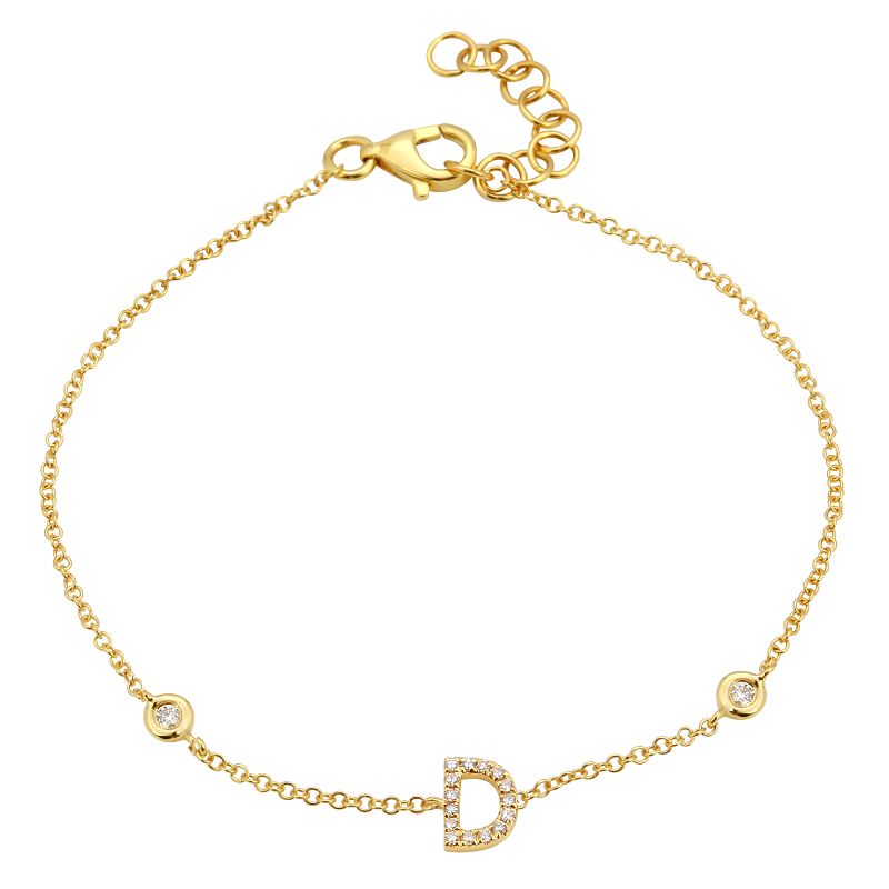 Initial Charm Link Bracelet.