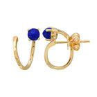 Gemstone Ear Jacket Spiral Stud Earrings.