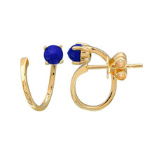 Gemstone Ear Jacket Spiral Stud Earrings.