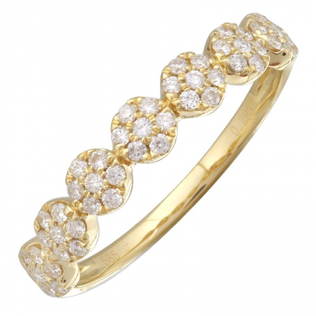 14k Yellow Gold Diamond Endless Halo Ring (1/4 Carat)